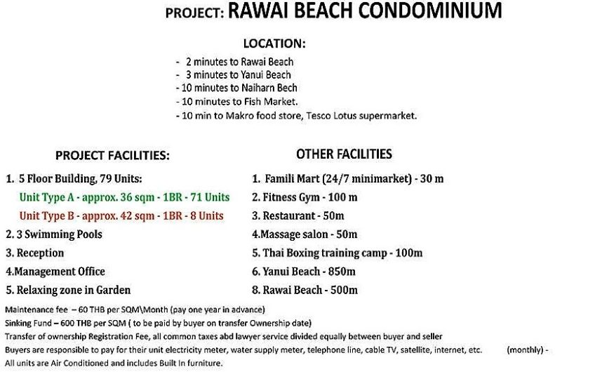 RAWAI BEACH CONDOMINIUM – NEW HOTEL-MANAGED INVESTMENT PROPERTIES – 8% GUARANTEED RETURN